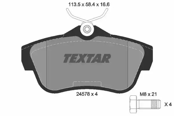 Комплект тормозных колодок TEXTAR 2457801 (24578, 24578 166  1 4)