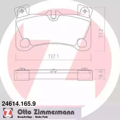 Комплект тормозных колодок ZIMMERMANN 24614.165.9 (24614)