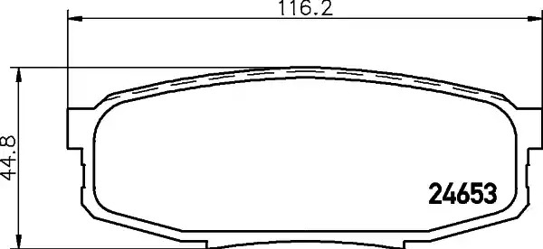 Комплект тормозных колодок HELLA PAGID 8DB 355 013-771 (T1750, 24653)