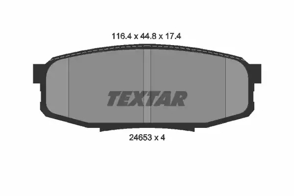 Комплект тормозных колодок TEXTAR 2465301 (24653, 24653 174  0 4, 8420D1304)