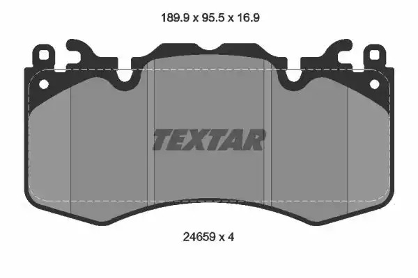 Комплект тормозных колодок TEXTAR 2465901 (24659, 24659 169  0 4, 8543D1426)