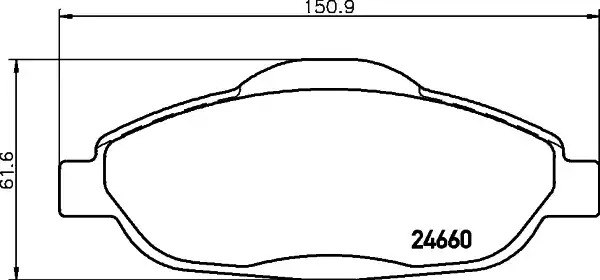 Комплект тормозных колодок HELLA PAGID 8DB 355 013-911 (T1766, 24660)