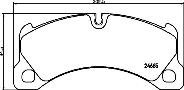 Комплект тормозных колодок HELLA PAGID 8DB 355 015-131 (T1941, 24685, 8642D1452)