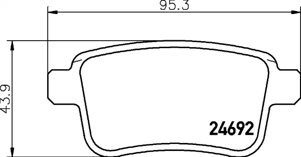 Комплект тормозных колодок HELLA PAGID 8DB 355 013-971 (T1774, 24692)