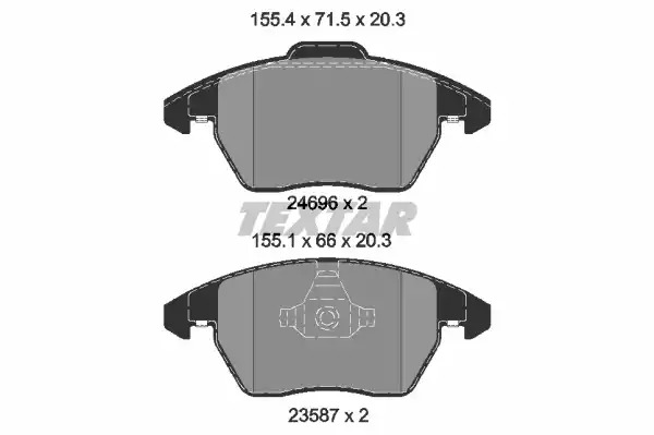 Комплект тормозных колодок TEXTAR 2469601 (23587, 24696, 24696 203  0 5)