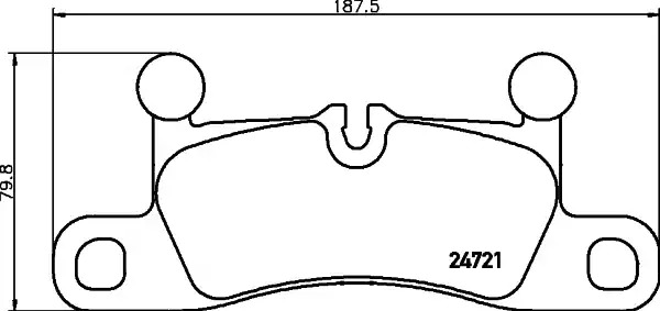 Комплект тормозных колодок HELLA PAGID 8DB 355 015-101 (T1937, 24721, 8643D1453)