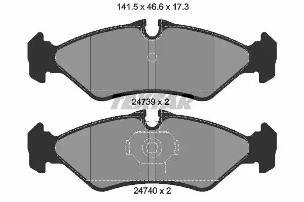 Комплект тормозных колодок TEXTAR 2473901 (24739, 24739 173  1 5, 24740, 7850D951)