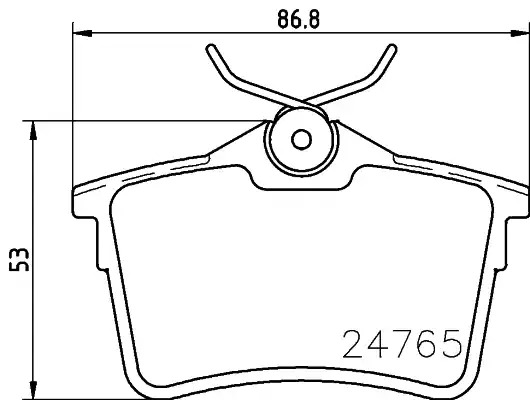 Комплект тормозных колодок HELLA PAGID 8DB 355 014-081 (T1788, 24765)