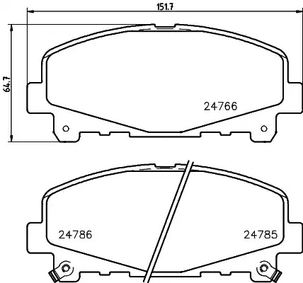 Комплект тормозных колодок HELLA PAGID 8DB 355 013-881 (T1762, 24766, 24785, 24786)