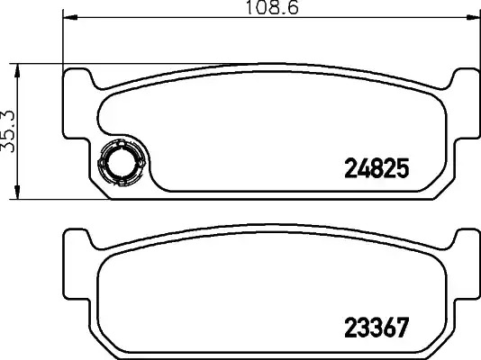 Комплект тормозных колодок MINTEX MDB2175 (23367, 24825, 7363D481)