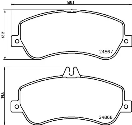 Комплект тормозных колодок HELLA PAGID 8DB 355 014-221 (T1806, 24867, 24868, 8514D1406)