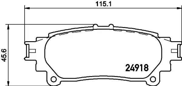 Комплект тормозных колодок HELLA PAGID 8DB 355 015-371 (T1987, 24918, 8500D1391)