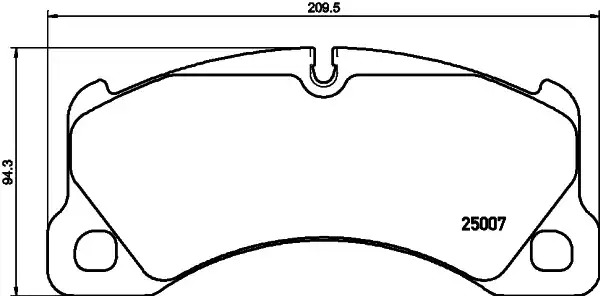 Комплект тормозных колодок HELLA PAGID 8DB 355 015-801 (T2056, 25007, 8641D1349, 8786D1349, 8790D1577)