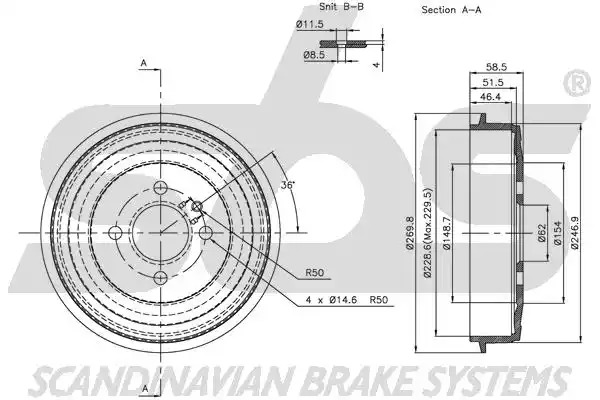 Тормозный барабан NK 251503