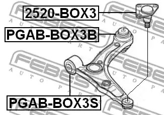 Шарнир FEBEST 2520-BOX3