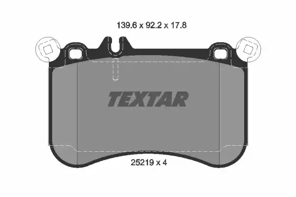 Комплект тормозных колодок TEXTAR 2521901 (25219, 8850D1634, 25219 178  0 4)