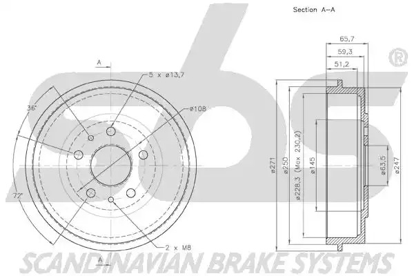 Тормозный барабан NK 252543