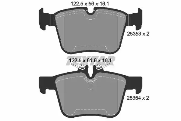 Комплект тормозных колодок TEXTAR 2535301 (25353, 25354, 25353 161  0 5)