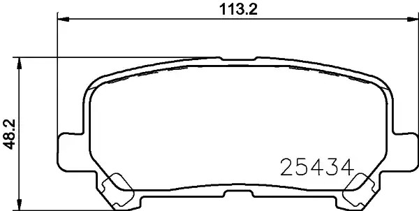 Комплект тормозных колодок HELLA PAGID 8DB 355 020-601 (T3152, 25434, 8397D1281)