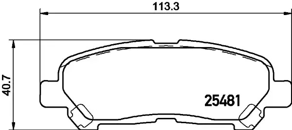 Комплект тормозных колодок TEXTAR 2548101 (25481, 25481 152  0 4, 8437D1325)