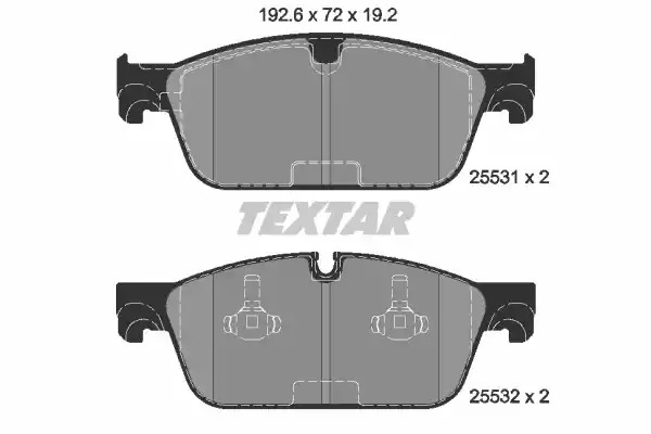 Комплект тормозных колодок TEXTAR 2553101 (25531, 25532, 25531 192  0 5)