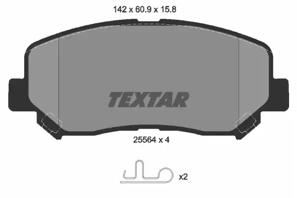 Комплект тормозных колодок TEXTAR 2556401 (25564, 25564 158  1 4, 8836D1623)