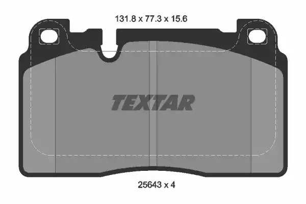Комплект тормозных колодок TEXTAR 2564302 (25643, 25643 156  0 4)