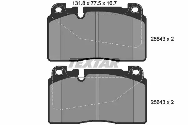 Комплект тормозных колодок TEXTAR 2564301 (25643, 25643 167  0 5)
