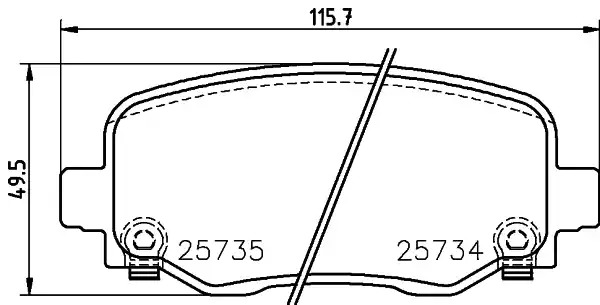 Комплект тормозных колодок TEXTAR 2573401 (25734, 25735, 25734 176  1 5, 8958D1734)