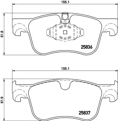 Комплект тормозных колодок HELLA PAGID 8DB 355 020-931 (T2291, 25836, 25837)