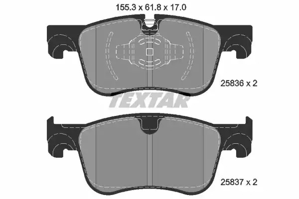 Комплект тормозных колодок TEXTAR 2583601 (25836, 25837, 25836 170  0 5)