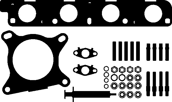 Монтажный комплект ELRING 261.160 (06J 145 701 B, 06J 145 701 BX, 06J 145 701 H, 06J 145 701 HX, 06J 145 701 J, 06J 145 701 JX, 06J 145 701 L, 06J 145 701 LX, 06J 145 701 P, 06J 145 701 PX, 06J 145 701 R, 06J 145 701 RX, 06J 145 702 C, 06J 145 702 CX, 06J