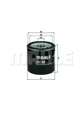 Фильтр MAHLE ORIGINAL OC 90 OF (77444599)