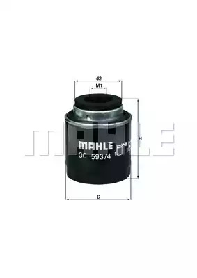 Фильтр MAHLE ORIGINAL OC 593/4 (70388052)