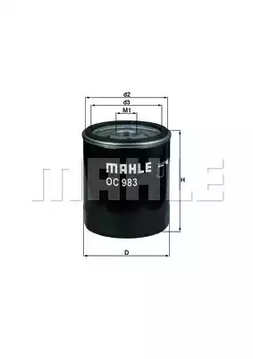 Фильтр MAHLE ORIGINAL OC 983 (70520927)