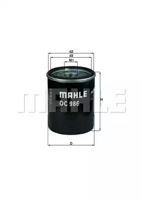 Фильтр MAHLE ORIGINAL OC 986 (70529072)