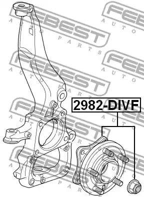 Ступица колеса FEBEST 2982-DIVF