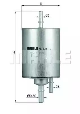 Фильтр MAHLE ORIGINAL KL 570 (70364453)