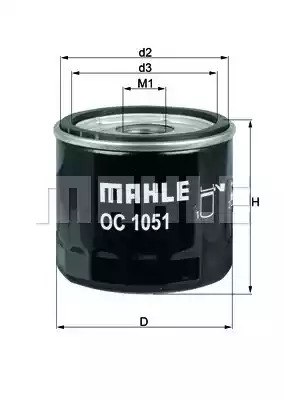 Фильтр MAHLE ORIGINAL OC 1051 (70559238)