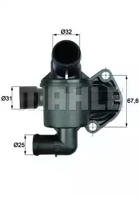 Термостат MAHLE ORIGINAL TI 35 87 (1.943.87, 70808330)