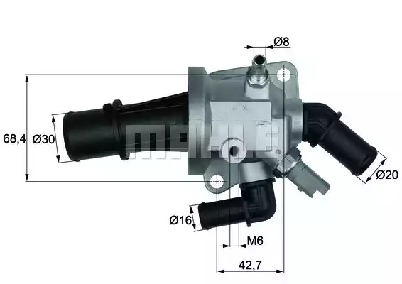 Термостат MAHLE ORIGINAL TI 153 88 (70808614, G.804.88)