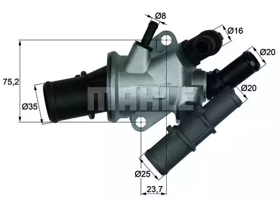 Термостат MAHLE ORIGINAL TI 165 88 (70808620, G.872.88)