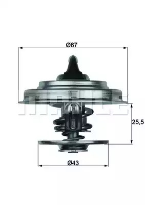 Термостат MAHLE ORIGINAL TX 18 83D (2.082.83.312, 2.085.83.300, 2.466.83.300, 70807780)