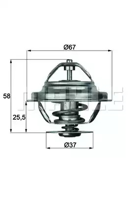 Термостат MAHLE ORIGINAL TX 20 80D (2.087.80.300, 70807784)