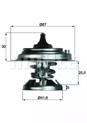 Термостат MAHLE ORIGINAL TX 29 85D (2.136.85, 2.136.85.319, 70807801)