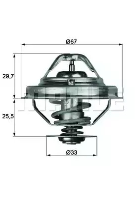 Термостат MAHLE ORIGINAL TX 38 88D (2.413.88, 2.413.88.312, 70807825)