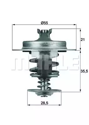 Термостат MAHLE ORIGINAL TX 67 83D (6.148.83, 6.148.83.353, 70808392)