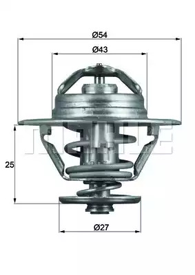 Термостат MAHLE ORIGINAL TX 93 83D (70808500, B.346.83)