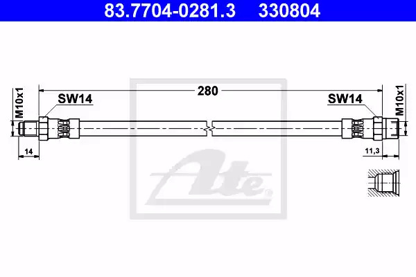 Шлангопровод ATE 83.7704-0281.3 (330804)