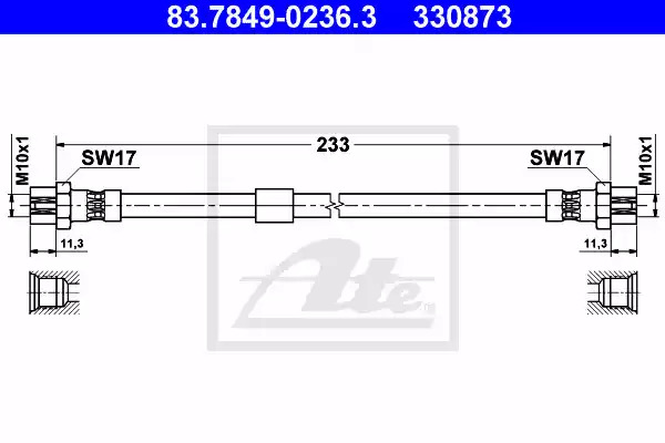 Шлангопровод ATE 83.7849-0236.3 (330873)